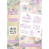 Crafter's Companion Majestic Unicorn Clear Stamps Unicorn Sentiments (MU-CA-ST-UNSE)