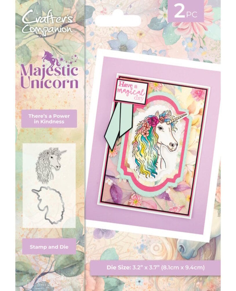 Crafter's Companion Majestic Unicorn Stamp & Die There is Power in Kindness (MU-STD-TPIK) Crafter's Companion Majestic Unicorn Stamp & Die There is Power in Kindness (MU-STD-TPIK)
