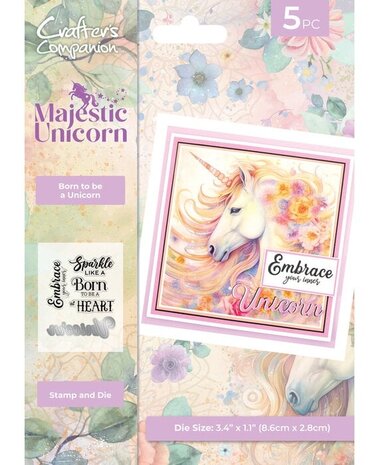 Crafter's Companion Majestic Unicorn Stamp & Die Born to be a Unicorn (MU-STD-BOUN)