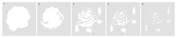 Crafter's Companion Colouring Medium Set Layering Stencils Peony (CC-STEN-IP-PEO)