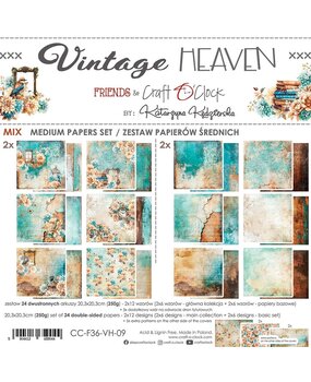 Craft O'Clock Vintage Heaven 6x6 Inch Paper Set (CC-F36-VH-10) Craft O'Clock Vintage Heaven 6x6 Inch Paper Set (CC-F36-VH-10)