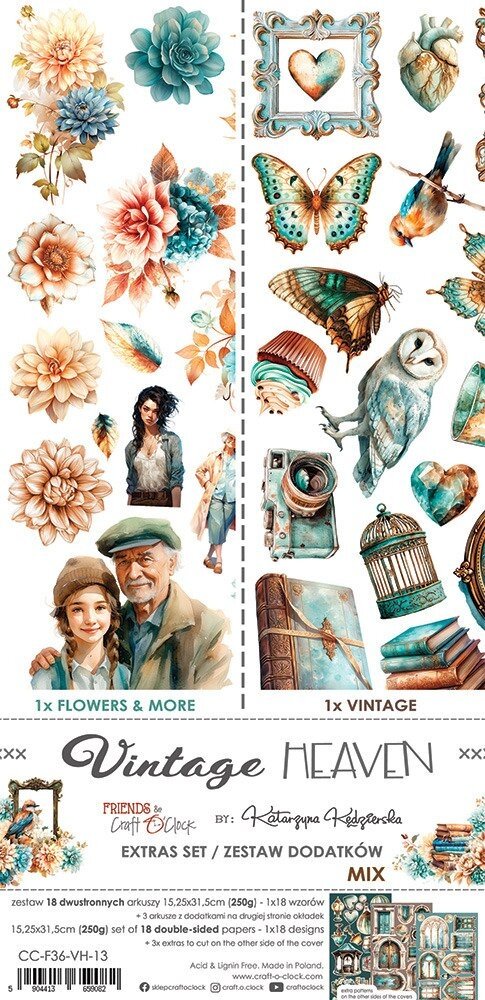 Craft O'Clock Vintage Heaven Extras Set Mix (CC-F36-VH-13) Craft O'Clock Vintage Heaven Extras Set Mix (CC-F36-VH-13)