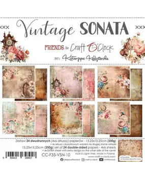 Craft O'Clock Vintage Sonata 6x6 Inch Paper Set (CC-F35-VSN-10) Craft O'Clock Vintage Sonata 6x6 Inch Paper Set (CC-F35-VSN-10)