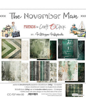 Craft O'Clock The November Man 12x12 Inch Paper Set (CC-F37-NM-00) Craft O'Clock The November Man 12x12 Inch Paper Set (CC-F37-NM-00)