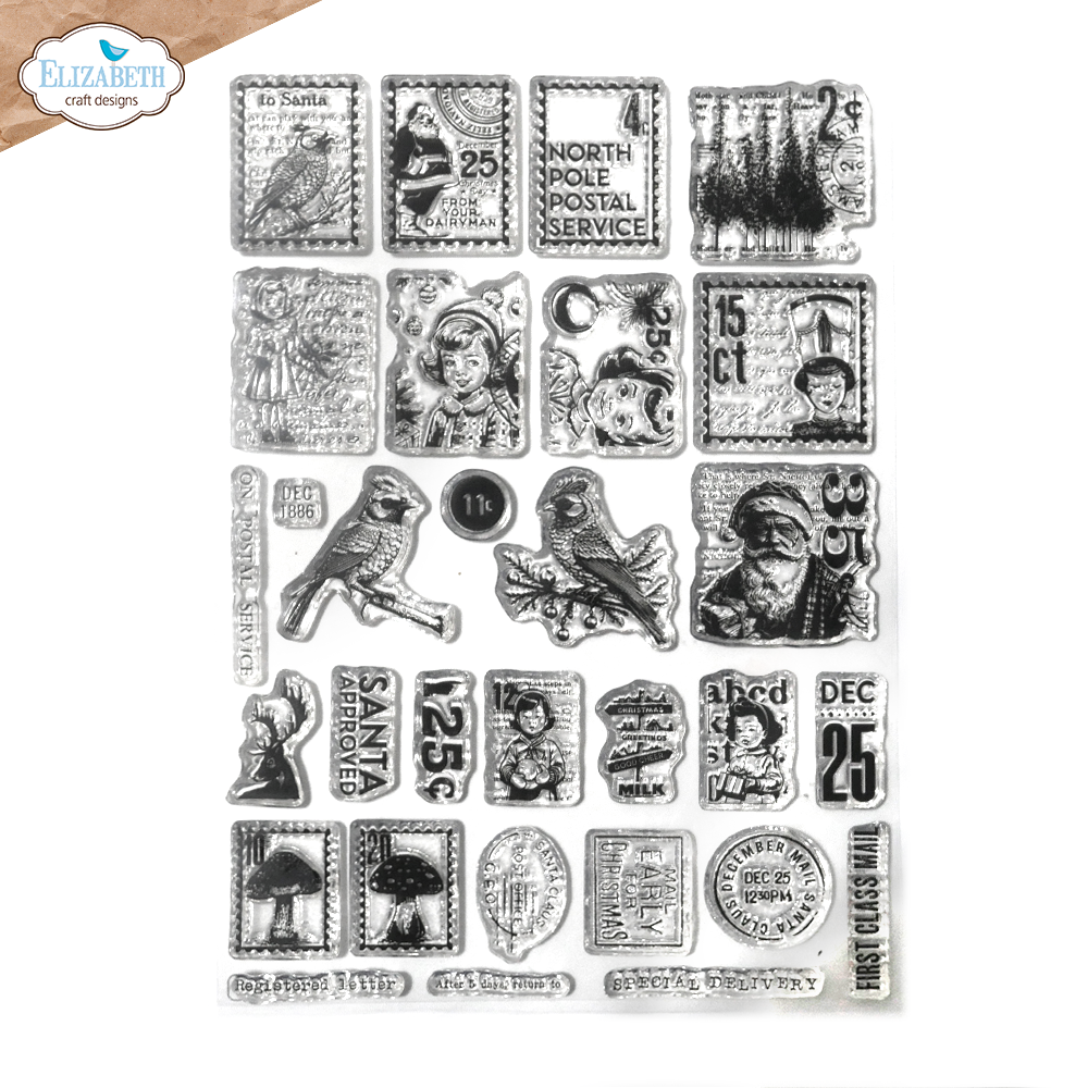 Elizabeth Craft Designs Winter Bliss A5 Clear Stamps December Postage Stamps (CS382) Elizabeth Craft Designs Winter Bliss A5 Clear Stamps December Postage Stamps (CS382)