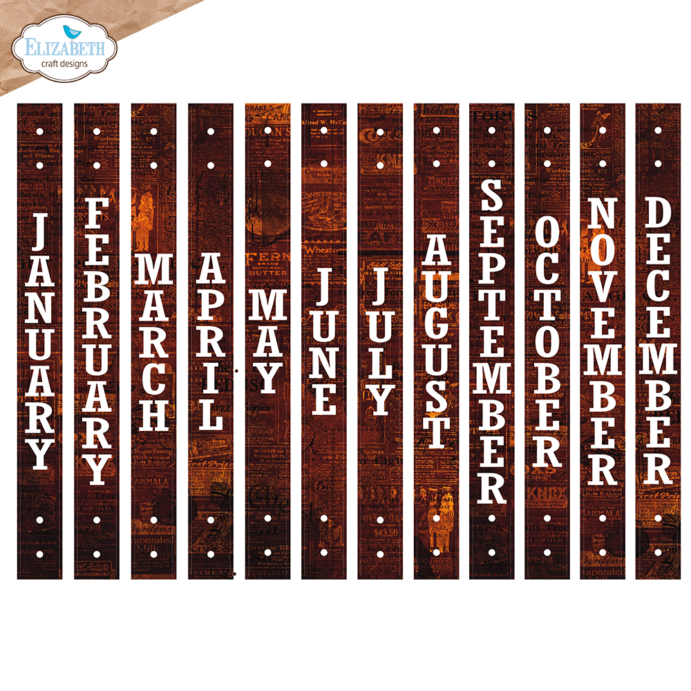 Elizabeth Craft Designs Winter Bliss Dies Vertical Months (2190) Elizabeth Craft Designs Winter Bliss Dies Vertical Months (2190)