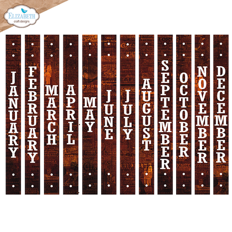 Elizabeth Craft Designs Winter Bliss Dies Vertical Months (2190) Elizabeth Craft Designs Winter Bliss Dies Vertical Months (2190)