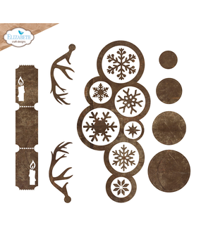 Elizabeth Craft Designs Winter Bliss Dies Christmas Bubbles Edge Inlay (2191) Elizabeth Craft Designs Winter Bliss Dies Christmas Bubbles Edge Inlay (2191)