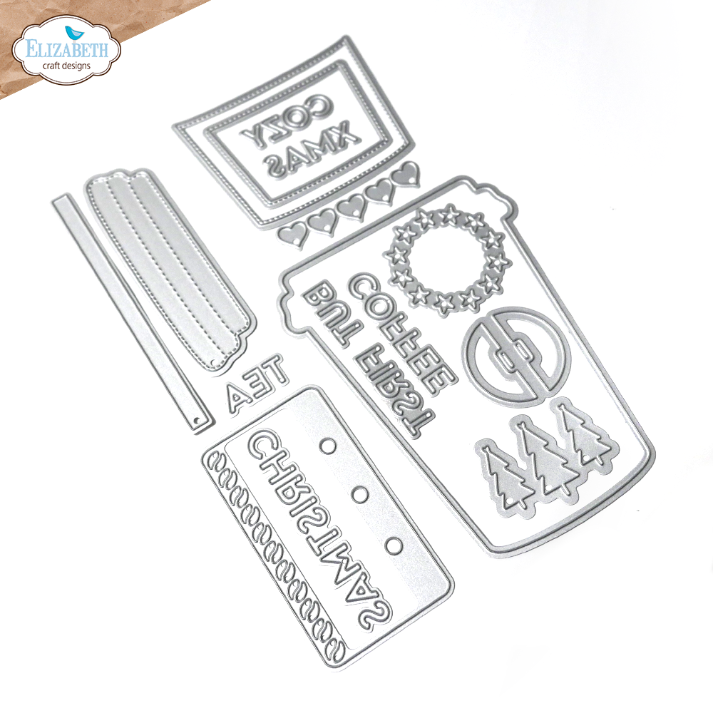 Elizabeth Craft Designs Winter Bliss Dies Take Away Cup (2193) Elizabeth Craft Designs Winter Bliss Dies Take Away Cup (2193)