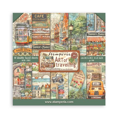 Stamperia Art of Travelling 8x8 Inch Paper Pack (SBBS120) Stamperia Art of Travelling 8x8 Inch Paper Pack (SBBS120)