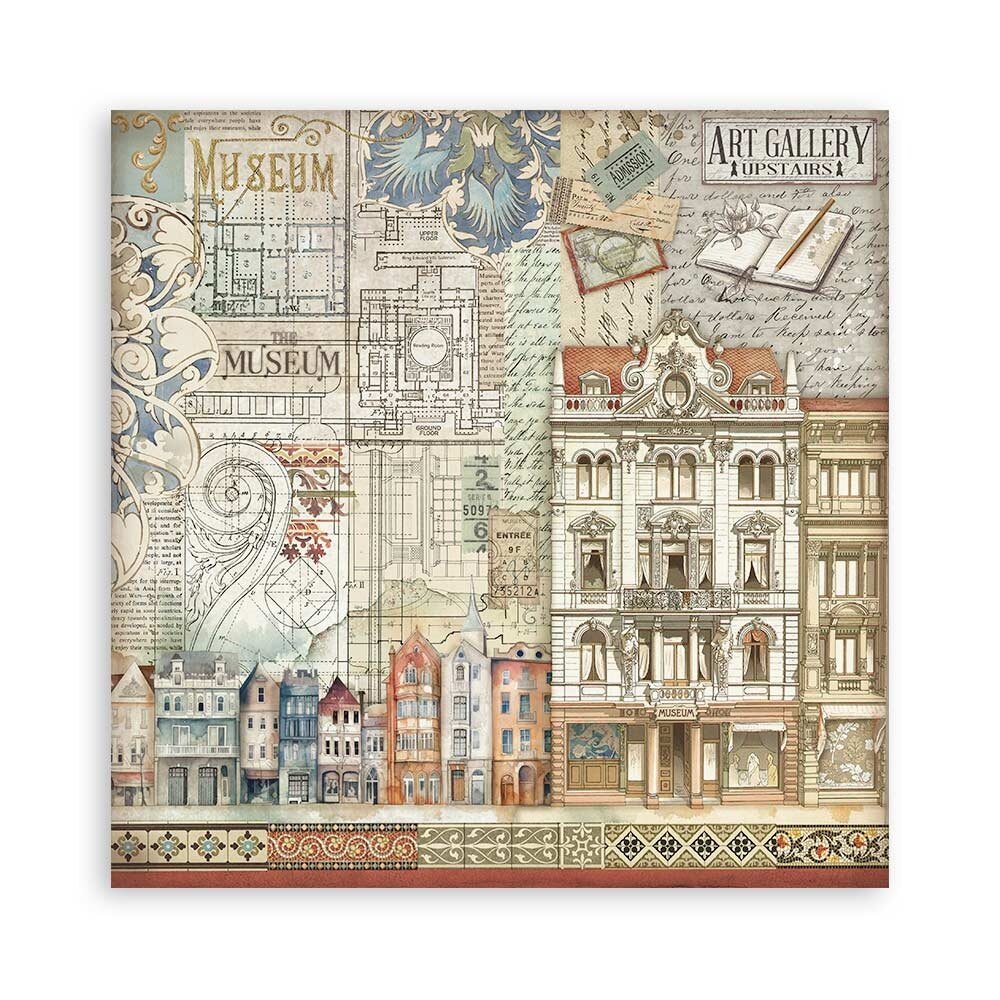 Stamperia Art of Travelling 12x12 Inch Single Face Paper Pack (SBBXLB19) Stamperia Art of Travelling 12x12 Inch Single Face Paper Pack (SBBXLB19)