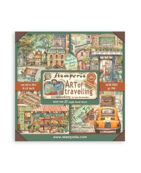 Stamperia Art of Travelling 8x8 Inch Single Face Paper Pack (SBBSXB07)