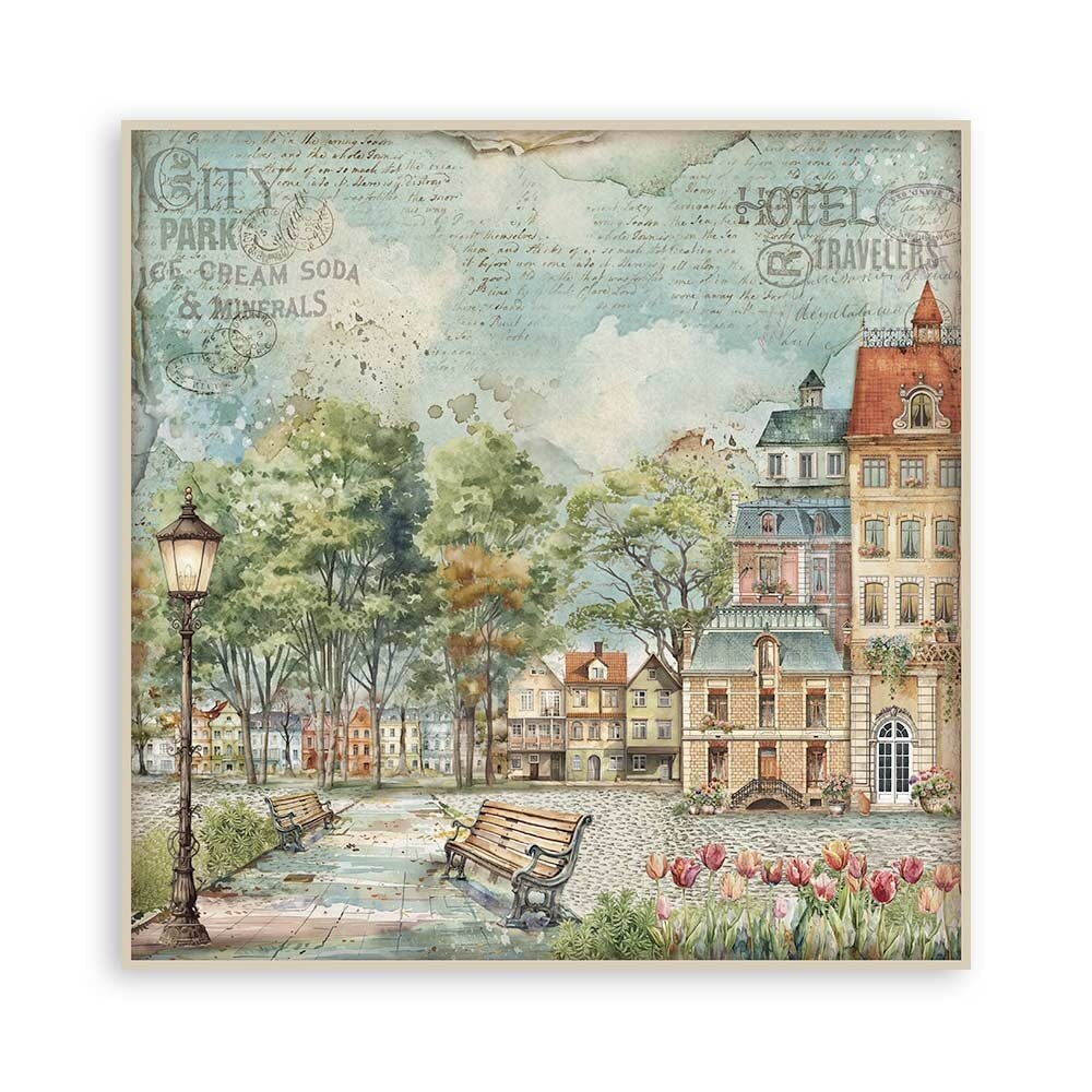 Stamperia Art of Travelling 8x8 Inch Single Face Paper Pack (SBBSXB07)