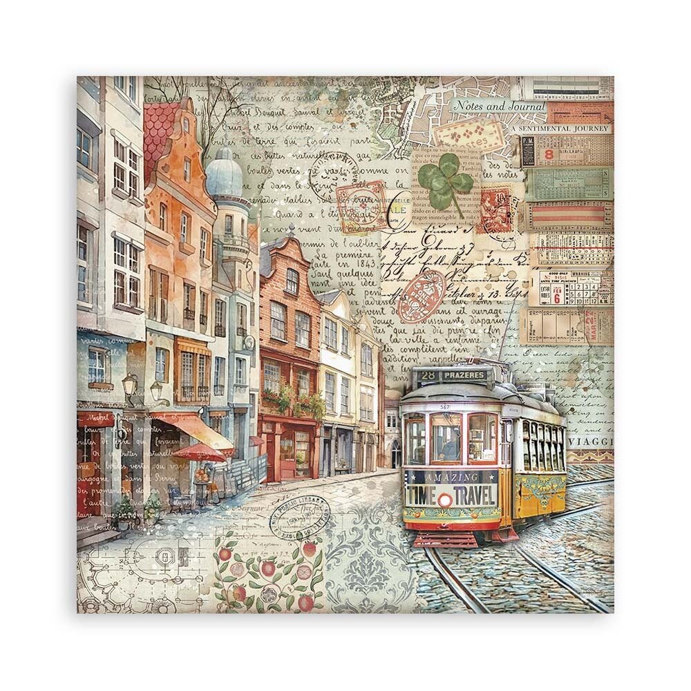 Stamperia Art of Travelling 8x8 Inch Single Face Paper Pack (SBBSXB07)