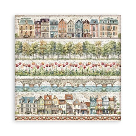 Stamperia Art of Travelling 8x8 Inch Single Face Paper Pack (SBBSXB07)