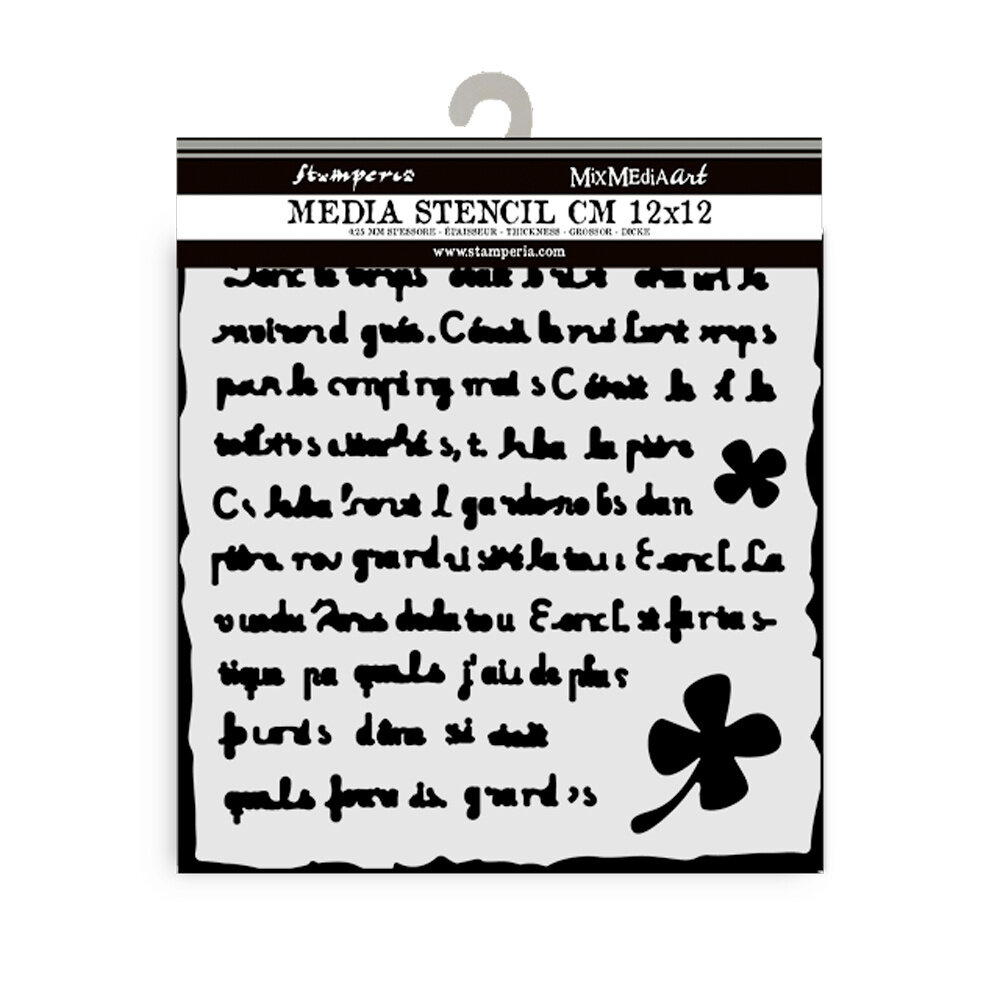 Stamperia Art of Travelling Thick Stencil 12x12cm Handmade Letter (KSTDS03) Stamperia Art of Travelling Thick Stencil 12x12cm Handmade Letter (KSTDS03)