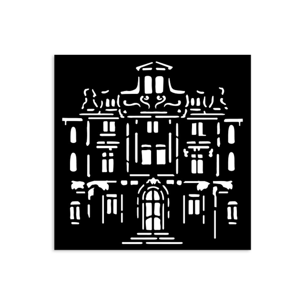 Stamperia Art of Travelling Thick Stencil 12x12cm Palace (KSTDS04)