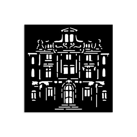 Stamperia Art of Travelling Thick Stencil 12x12cm Palace (KSTDS04)