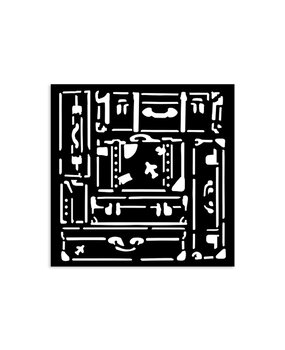 Stamperia Art of Travelling Thick Stencil 12x12cm Suitcases (KSTDS05)