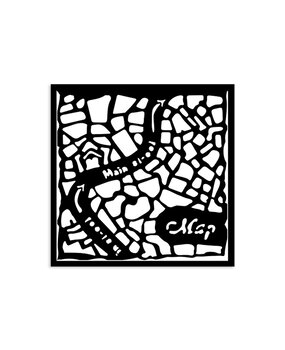 Stamperia Art of Travelling Thick Stencil 12x12cm Street Map (KSTDS07)* Stamperia Art of Travelling Thick Stencil 12x12cm Street Map (KSTDS07)*