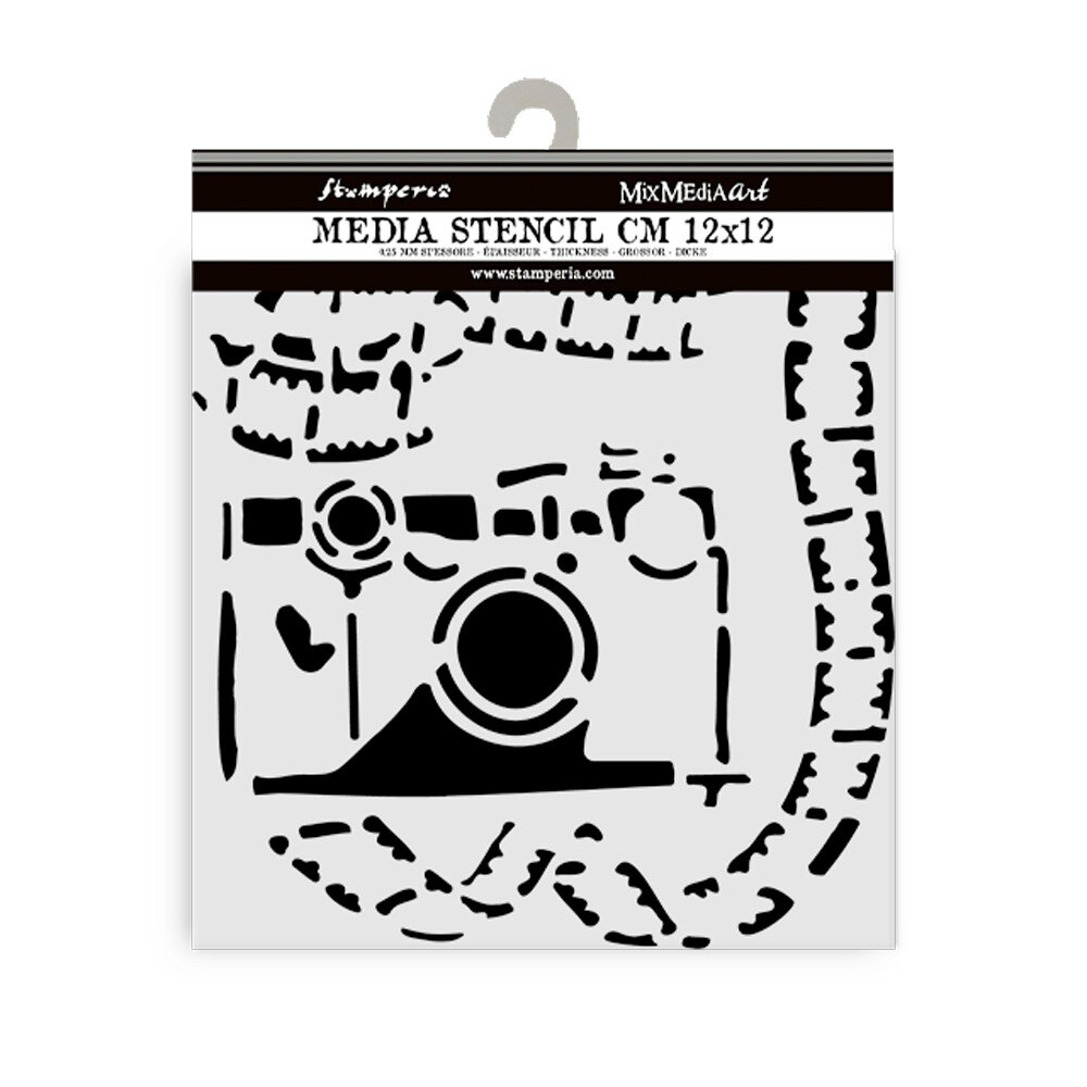 Stamperia Art of Travelling Thick Stencil 12x12cm Photography (KSTDS09) Stamperia Art of Travelling Thick Stencil 12x12cm Photography (KSTDS09)