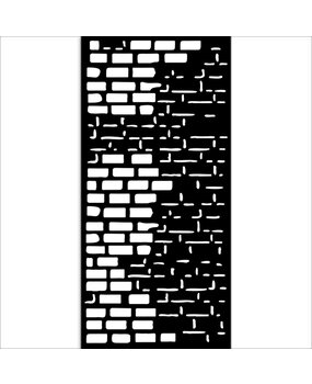 Stamperia Art of Travelling Thick Stencil 12x25cm Bricks (KSTDL110)