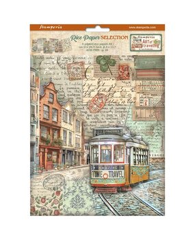 Stamperia Art of Travelling A4 Rice Paper Selection (DFSA4XTV) Stamperia Art of Travelling A4 Rice Paper Selection (DFSA4XTV)