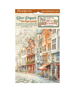 Stamperia Art of Travelling A6 Rice Paper Backgrounds (DFSAK6035) Stamperia Art of Travelling A6 Rice Paper Backgrounds (DFSAK6035)