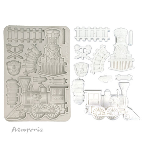 Stamperia Art of Travelling Silicon Mould A5 Train (KACMA549) Stamperia Art of Travelling Silicon Mould A5 Train (KACMA549)