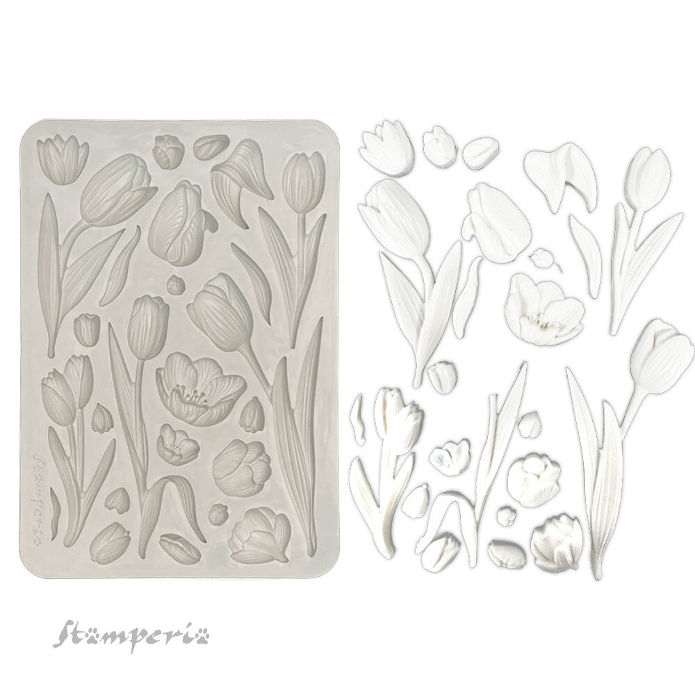 Stamperia Art of Travelling Silicon Mould A5 Tulips (KACMA550) Stamperia Art of Travelling Silicon Mould A5 Tulips (KACMA550)