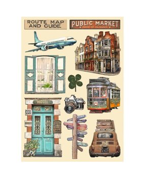 Stamperia Art of Travelling Wooden Shapes A5 (KLSP177) Stamperia Art of Travelling Wooden Shapes A5 (KLSP177)