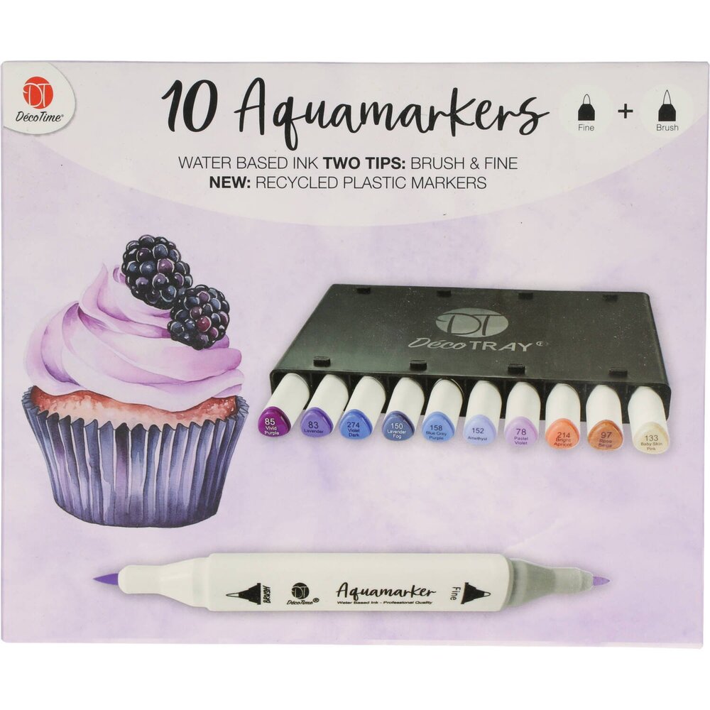DécoTime 10 Aquamarkers Vivid Purple (3004842) DécoTime 10 Aquamarkers Vivid Purple (3004842)