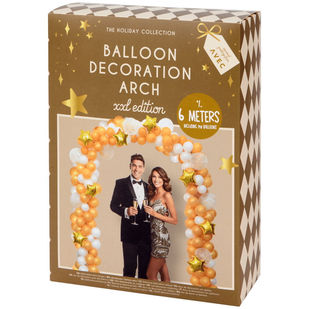 AVEC XXL Balloon Arch Golden Stars (3207901)