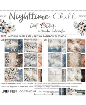 Craft O'Clock Nighttime Chill 8x8 Inch Medium Papers Set (CC-C71-NC-09) Craft O'Clock Nighttime Chill 8x8 Inch Medium Papers Set (CC-C71-NC-09)