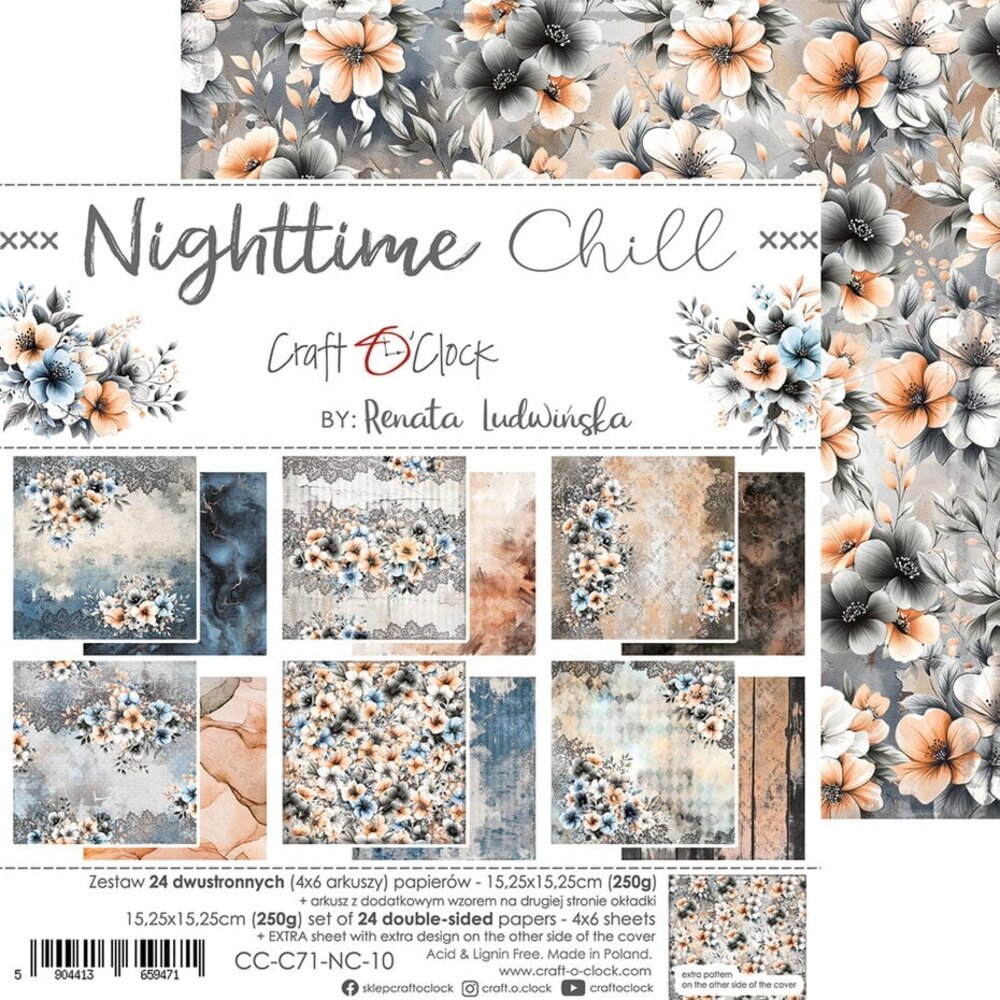Craft O'Clock Nighttime Chill 6x6 Inch Paper Set (CC-C71-NC-10) Craft O'Clock Nighttime Chill 6x6 Inch Paper Set (CC-C71-NC-10)