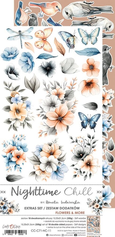 Craft O'Clock Nighttime Chill Extras Set Flowers & More (CC-C71-NC-11) Craft O'Clock Nighttime Chill Extras Set Flowers & More (CC-C71-NC-11)