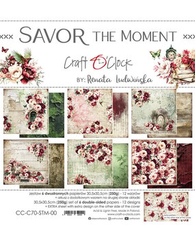 Craft O'Clock Savor The Moment 12x12 Inch Paper Set (CC-C70-STM-00) Craft O'Clock Savor The Moment 12x12 Inch Paper Set (CC-C70-STM-00)