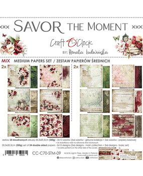 Craft O'Clock Savor The Moment 8x8 Inch Medium Papers Set (CC-C70-STM-09)