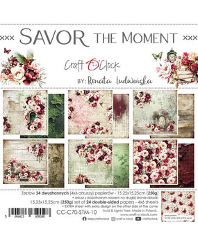 Craft O'Clock Savor The Moment 6x6 Inch Paper Set (CC-C70-STM-10) Craft O'Clock Savor The Moment 6x6 Inch Paper Set (CC-C70-STM-10)