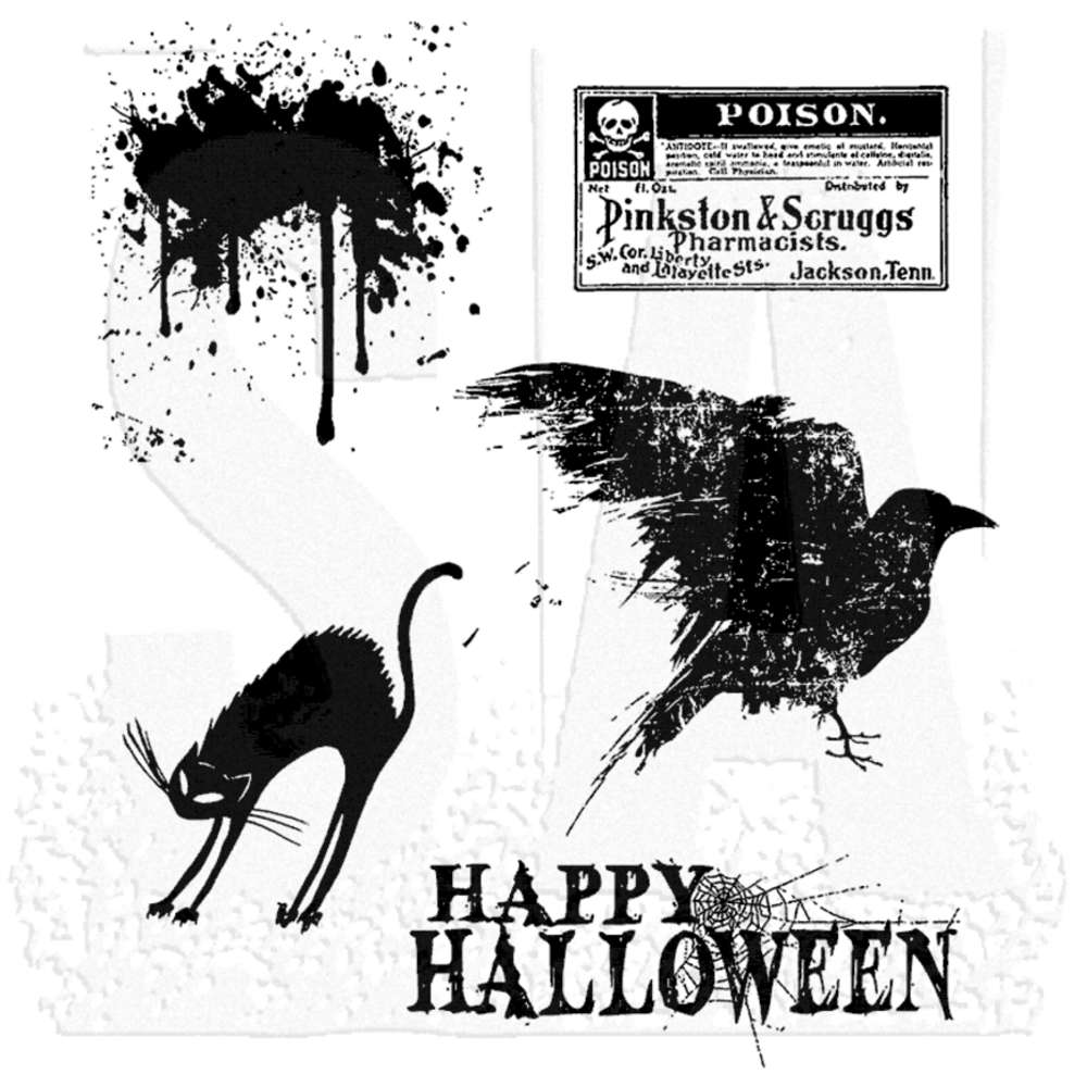 Stampers Anonymous Cling Stamps Spooky Stuff (CMS068) Stampers Anonymous Cling Stamps Spooky Stuff (CMS068)