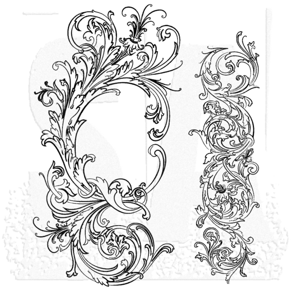 Stampers Anonymous Cling Stamps Fabulous Flourishes (CMS070) Stampers Anonymous Cling Stamps Fabulous Flourishes (CMS070)
