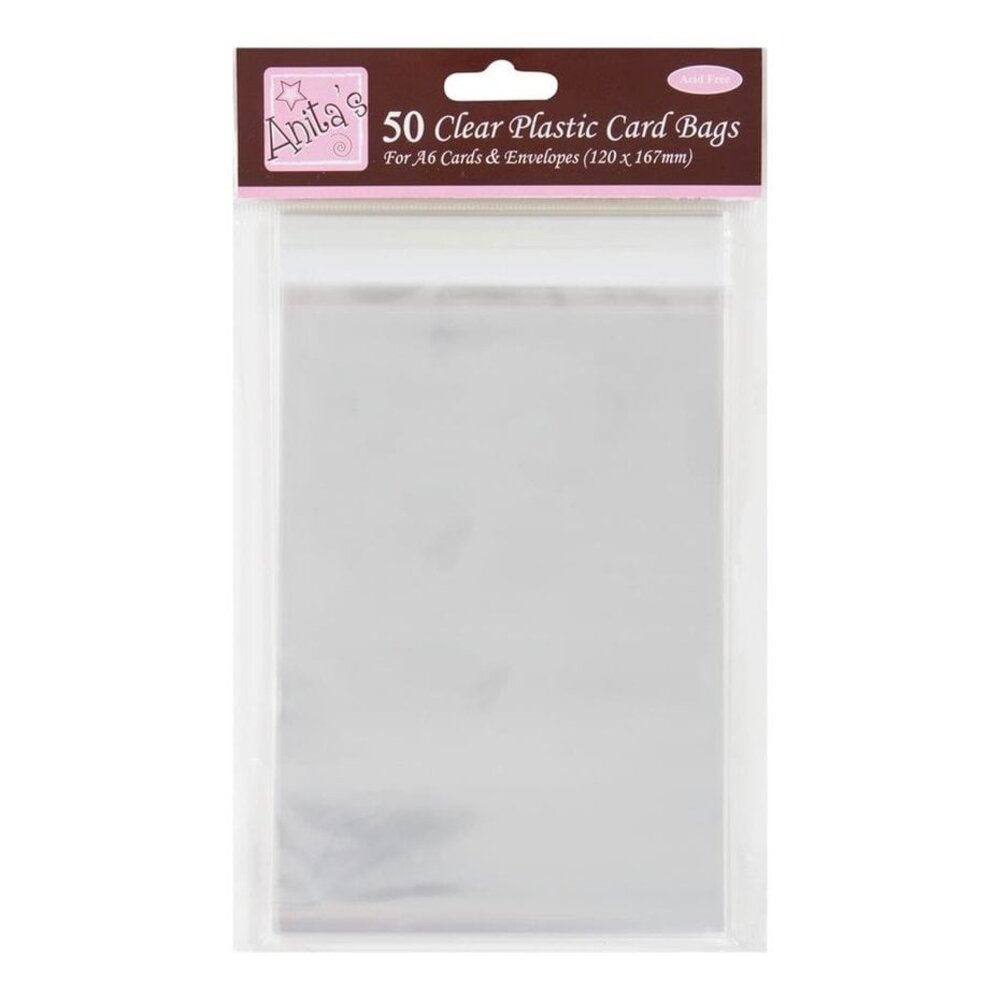 Anita's Clear Plastic Card Bags A6 (50pk) (ANT 1651000)