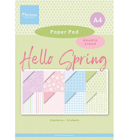 Marianne Design Hello Spring A4 Pretty Papers Bloc (PK9199)