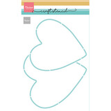 Marianne Design Craft Stencil A5 2 Hearts (PS8176)