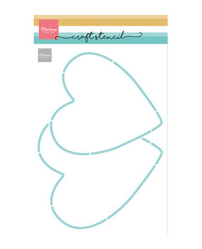 Marianne Design Craft Stencil A5 2 Hearts (PS8176)