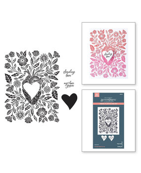 Spellbinders Love on the Rocks My Heart Beats for You Press Plate & Die Set (BP-242)