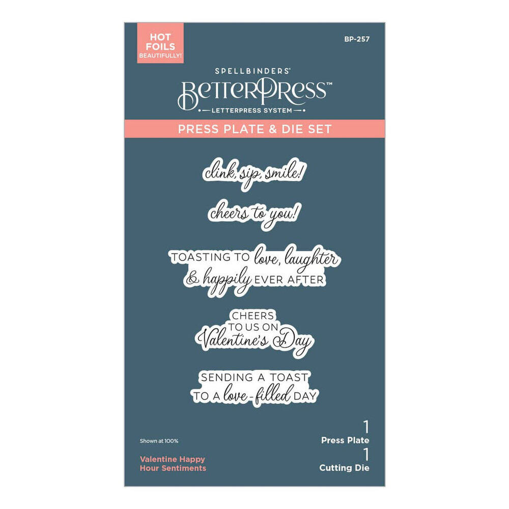 Spellbinders Love on the Rocks Valentine Happy Hour Sentiments Press Plate & Die Set (BP-257) Spellbinders Love on the Rocks Valentine Happy Hour Sentiments Press Plate & Die Set (BP-257)