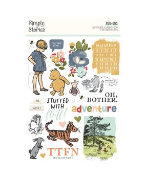 Simple Stories Say Cheese Classic Pooh Rub Ons (23926) Simple Stories Say Cheese Classic Pooh Rub Ons (23926)