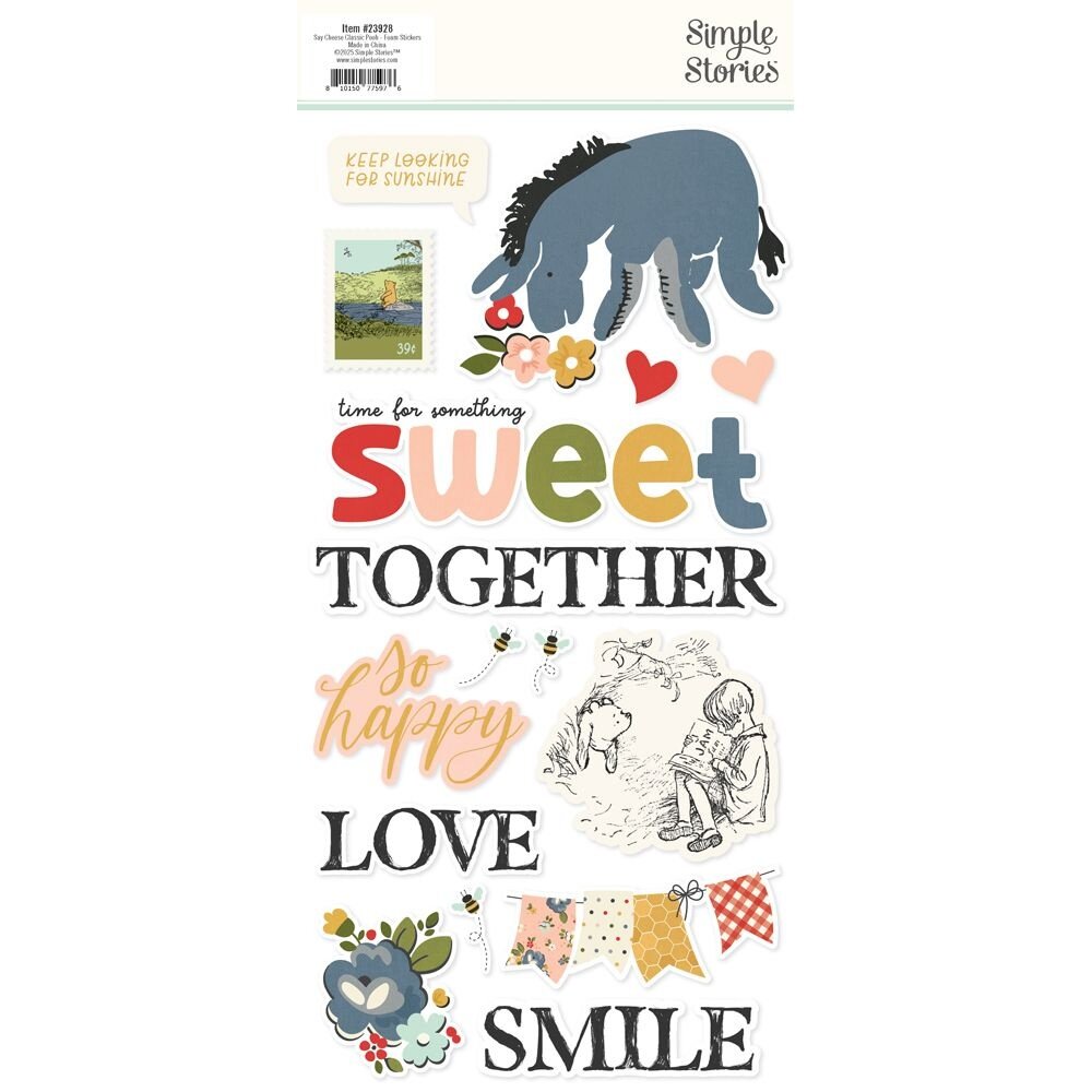 Simple Stories Say Cheese Classic Pooh Foam Stickers (23928)