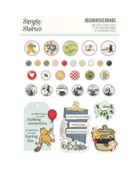 Simple Stories Say Cheese Classic Pooh Decorative Brads (23929) Simple Stories Say Cheese Classic Pooh Decorative Brads (23929)